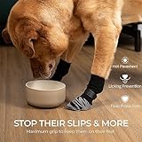 DOK TigerToes Premium Non-Slip Dog Socks for Hardwood Floors - Extra-Thick Grip That Works Even When Twisted - Prevents Licking, Slipping, and Great for Dog Paw Protection - Size Large