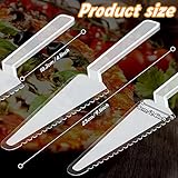 Suclain Disposable Cake Cutter 9.1 Inch Plastic Cake Server Cutting Plastic Spatula Knives Pie Pizza Pastry Slicer Serving Utensils for Kitchen Wedding(Clear,50 Pieces)