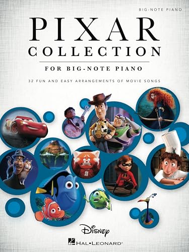 Pixar Collection: 32 Songs from Contemporary Animated Classics Arranged for Big-Note Piano with Lyrics