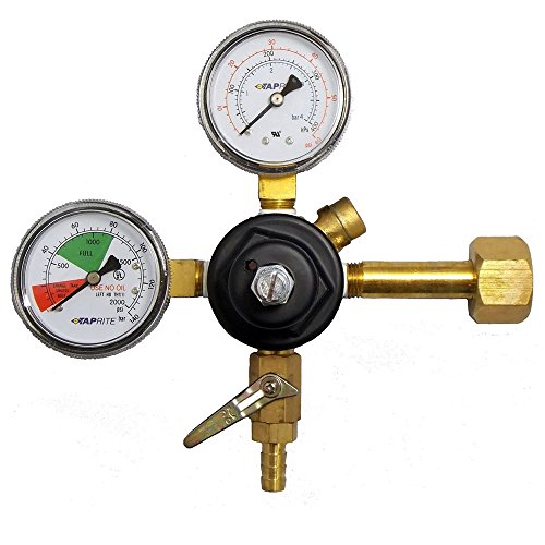 Taprite Co2 Primary Beer Regulator 3741-BR New Draft Wine Soda - Dual High Pressure Gauge