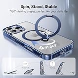 CASEKOO Titanium 360° Rotatable Magnetic Stand for iPhone 16 Pro Max Case [Compatible with Magsafe][16FT Military Protection] Slim Phone 16 ProMax Case with Stand Ring Kickstand 6.9'', Blue