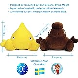 Pee & Poo Plush Toys Set - 2 Kids' Plush Toy Pillows for Playtime - Potty Training Toys, Pee and Poop Toys - Perfect Funny Gifts and Gag Gifts for Adults - 6 x 5.5 Inches Each