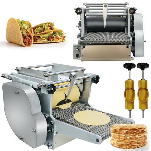 Tortilla Maker, Commercial Automatic Corn Tortilla Making Machine, Mexico Tortilla Machine Maker (Maquina Para Hacer Tortillas de Maiz), Roti Maker Tortilla Machine with Molds