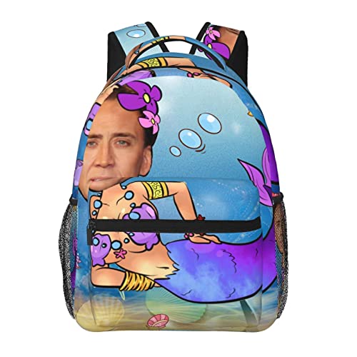 YEATBy Nic-olas Cage Backpack,Adults Bag Casual Backpack Travel Zipper Backpack Hiking Daypack for Women Men One Size