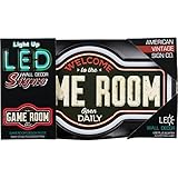 Game Room LED Neon Sign Vintage Inspired Retro Wall Decor for the Man Cave, Game Room, Arcade, or Home Bar (17” x 9.5” x 2”)