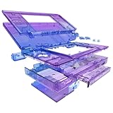 eXtremeRate Gradient Translucent Bluebell Replacement Full Housing Shell for Nintendo DS Lite, Custom Handheld Console Case Cover with Buttons, Screen Lens for Nintendo DS Lite NDSL - Console Without