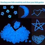 Chic style 4.8Lbs 1000Pcs Glow in The Dark Stones Pebbles Blue, Azure