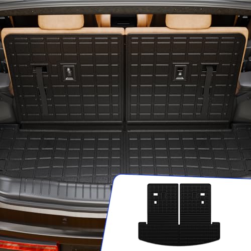 Rongtaod Cargo Mat Compatible with 2024 2025 Hyundai Santa Fe Trunk Mat Cargo Mat Cargo Liner All Weather Santa Fe Accessories (Trunk Mat with Backrest Mat)