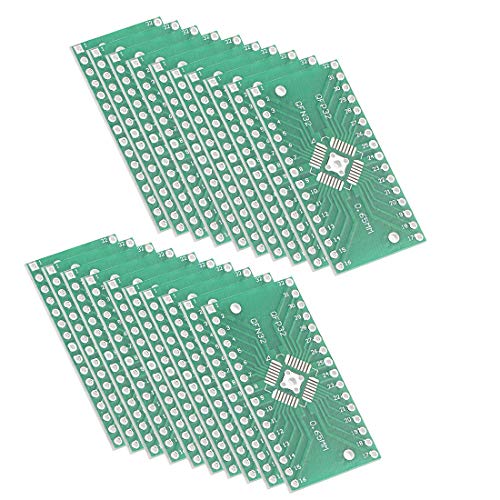 Heyiarbeit QFN 32PIN 0.65 / QFN 32PIN 0.8 to DIP Adapter PCB Board SMD Converter 20pcs