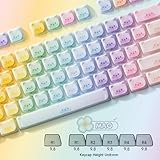 Akko PBT Keycaps Set, Colorful Cats Keycap Mao Profile 142-Key Keycaps for Mechanical Keyboards