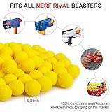 500 Rounds Refill Pack Balls Ammo Bulk Compatible with Nerf Rival Gun, TiopLior Yellow Foam Bullet Ball Replacement Refill Pack for Rival Blasters & Toy Blasters Gun(HIR, High-Impact Rounds)