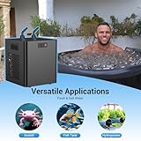 79 Gallon Aquarium Chiller, 1/3 Hp Water Chiller for Cold Plunge, Ice Bath Water Chiller with Water Pump and Quiet Design Compressor, Hydroponic Water Chiller for Axolotl Jellyfish Coral Reef