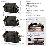 [Upgraded] Vintage Canvas Messenger Bag Large Book Laptop Shoulder Bag Women Men New