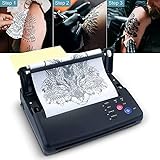 Sacnahe Tattoo Transfer Stencil Machine Copier Printer Thermal Tattoo Kit Copier Printer With 20pcs Tattoo Stencil Transfer Paper, Black（ Not Wireless）