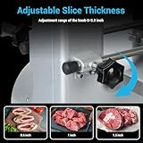 1500W Electric Meat Bone Saw Machine Commercial&Home Use Food Grade Cutter 0.6-5.9”Thickness, Butcher Band Saw Cutting Frozen Meat into Slice 20x15”Work Table for Chicken Fish Beef Bread