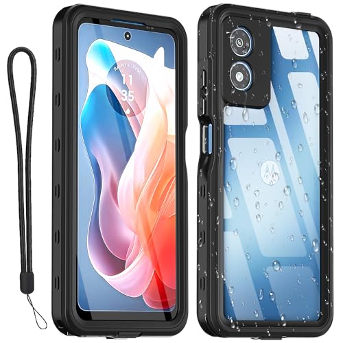 AICase for Motorola Moto G Play 4G 2024 Case Waterproof Clear Built-in Screen Protector Snowproof,Dustproof,Shockproof,IP68 [Real 360] Full Body Protection Fully Sealed Underwater for for Moto G Play