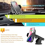 Zebrago Wireless Car Charger for iPhone Xs Max/XS/XR/X/8Plus Qi Fast Phone Holder Mount Auto-Clamping