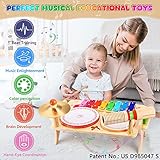 Wingyz Kids Drum Set for Toddlers Baby Music Instruments 7 in 1 Montessori Preschool Musical Toys Children Drum kit Xylophone Tambourine Birthday Gifts for Boys and Girls