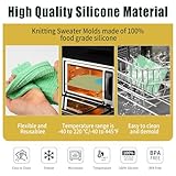 KALAIEN Sweater Texture Fondant Impression Mats Knit Fondant Embosser Texture Mats for Clay Cake Decorating Fondant Molds 1Pcs(Style 1)