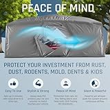 IN THE GARAGE Next Gen Ultimate Car Shield Grey Outdoor - Inflatable Car Cover, Protects from Hail - Outdoor Car Bubble, Inflatable Garage - Car Capsule - Car Cocoon - 21' / 6.4m