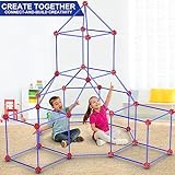 V-Opitos 180 Pack Fort Building Kits for Kids Age 4, 5, 6, 7, 8+ Years Old, Creative STEM Building Toys for DIY Castles, Tunnels, Play Tent, Ideal Christmas, Birthday Gifts for Boys & Girls