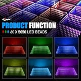 Bonvenon Dance Floor Stage Lights Tempered (8 * 8ft) Glass with Flight Case Infinity Mirror Panel 3D Effect LED Dance Floor for Wedding Party (3D) (Magnetic)