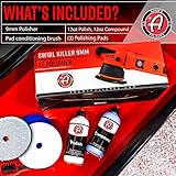 Adam's Polishes 9mm Dual Action Car Polisher (Polishing Kit) - Buffer Car Scratch Remover for Car Detailing | Includes Polish, Compound & Pads