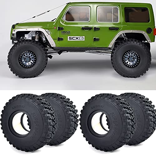 RCLIONS 4PCS 2.9inch Tires RC Wheels Tyre with Foam Insert for Axail SCX6 1/6th RC Crawler Car