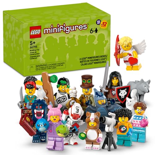 LEGO Minifigures Series 27 6 Pack - Multipack of Collectible Figures for Kids, Boys and Girls, Ages 5+ - Mystery Blind Box of 12 Possible Minifigures - Gift Idea for Birthdays or Events - 66795