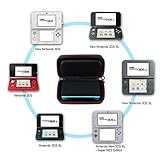 Smatree Carrying Case for Nintendo 3DS XL/2DS XL, Hard Protective Shell Travel Case for Nintendo New 3DS - Super NES Edition - Black/Red