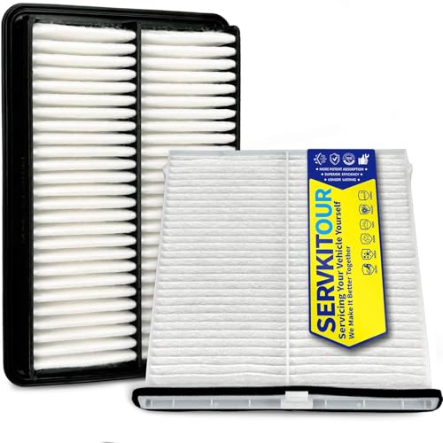 SERVKITOUR Engine cabin Air Filter Set for Mazda CX-5 CX5 (2013-2025) 2.0L/2.5L Gas, Mazda 3 (2014-2018), Mazda 6 (2014-2021) 2.5L, Naturally Aspirated Only, Replace KD4561J6X, PE07133A0A
