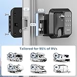 ONNAIS RV Door Lock Replacement with Password and Remote Control, RV Keyless Entry for Trailer Door Lock and Camper Door Lock, Versatile RV Door Latch Suitable for Various Types of RVs