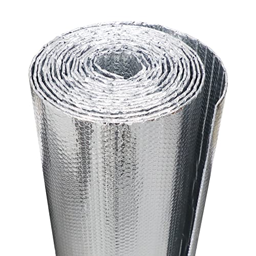 AGHITG Reflective Insulation Foam,48"x 10 Ft Window Insulation for Summer Heat,Aluminum Foil Bubble Insulation Roll for Keep Heat,Window Insulation Kit for RV Thermal Insulation Foam.