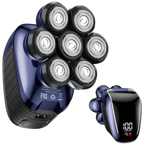 Wyklaus Head Shavers for Bald Men: 5-in-1 Electric Razor - Waterproof Shaving Grooming Kit for Balder - Turbo Speed & Precision Blades - Gift for Father