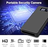 64GB Hidden Camera, 10000 mAh 1080P Mini Portable Spy Camera Covert Nanny Video Recorder with Motion Detection Security Cameras for Home, Office- No WiFi