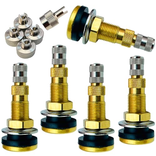 TR618A Tire Valve Stems,Tubeless Air Liquid Tractor Valve Stems for Tubeless Tires, Industrial Agricultural Wheels, Clamp-in Tire Valve Stems (Pack of 5)