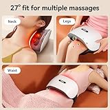 Dual Massage Abdominal Massager with Heat for Flatulence and Period Cramps, Used for Abdomen, Legs, Neck, Stomach Massager for Digestion