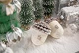 Nature Vibe 3 Pack 6.3 Inches Birch Acorn Christmas Table Decorations, Woodland Themed Holiday Decorations for Rustic Home Decor or Home Decor Accents