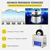 VEVOR 6L Ultrasonic Vinyl Cleaner, 7-12 Inch 8 Records Ultrasonic Vinyl Cleaning Machine 180W Ultrasonic Records Cleaner with Drying Rack for Home Store