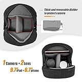 Cwatcun Camera Sling Bag Crossbody Small Camera Case, Lightweight DSLR/SLR/Mirrorless Photography Bag with Tripod Holder and Rain Cover for Canon, Nikon, Sony, Fuji Cameras, Lens Accessories