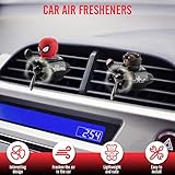 2pcs Car Air Fresheners Cartoon Cute Bear Pilot Automotive Air Outlet Propeller Car Diffuser Creative Car Perfume Decoration for Car Vent Clips with 8 Fragrant Tablets for Women Men (Bear + Hero)