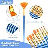 ESRICH Paint Brushes Set,20 Pack 240 Pcs Nylon Hair Paintbrushes Round-Pointed Tip Paint Brush,Artist Paint Brushes for Acrylic Painting,Acrylic Oil Watercolor Face Arts,Kids Adult Drawing