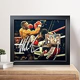 sufenvera Signed Mike Tyson Boxing Fan Photo Gifts 10x8 Inch,Mike Tyson Memorabilia Film Picture Framed Poster Decor