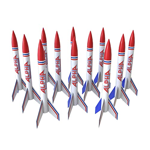 Estes - 1756 Alpha Flying Model Rocket Bulk Pack (Pack of 12) | Intermediate Level Rocket Kit |Soars up to 1000 ft. | Step-by-Step Instructions | Science Education Kits | Great for Teachers, Youth Group Lead