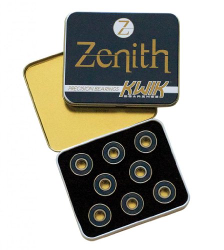 Riedell Kwik Zenith Bearings - Set of 16 Heat-Treated Alloy Roller Skate Bearings - Treated Alloy Roller Skate Bearings - 8mm