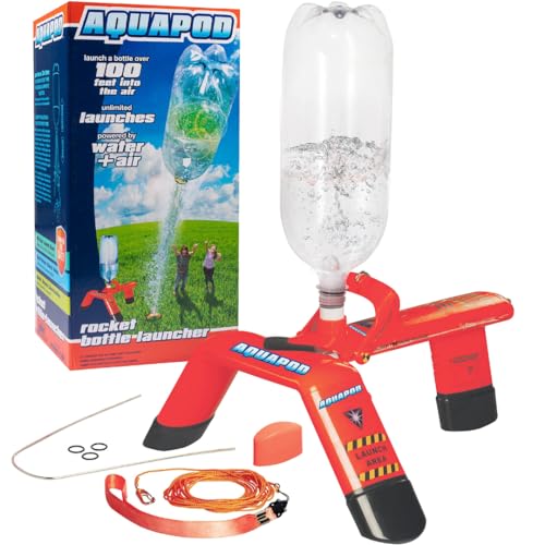 AquaPod The Original Rocket Bottle Launcher Kit - Launches Soda Bottles 100 Ft Up in The Air - Fun Educational STEM Gift Idea for Kids & Teens - Great Science Toy & Outdoor Activity for Family