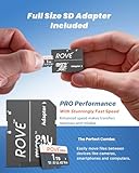 ROVE PRO 1TB Micro SD Card microSDXC Memory Card with Full-Size SD Adapter 100MB/s Read Speed, C10, U3, V30, 4K, A2 for R2-4K Dual Dash Cam, Android Smart Phones, Tablets, Games