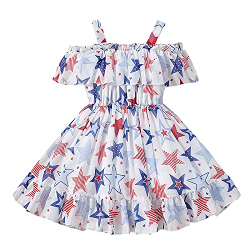 VINUOKER Baby Toddler Girl 4th of July Dress USA Flag Skirt Independence Day Outfits Star Stripe Dress