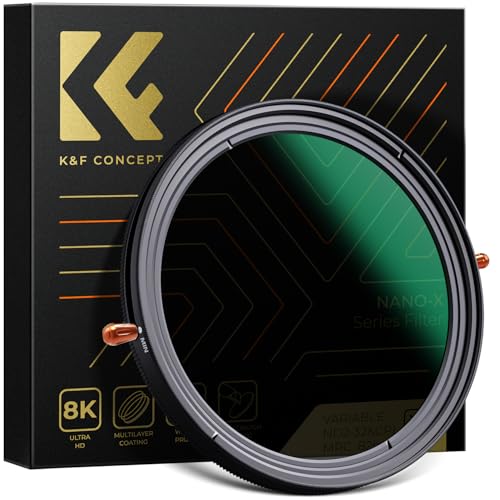 K&F Concept 58mm Variable Fader ND2-ND32 ND Filter and CPL Circular Polarizing Filter 2 in 1 for Camera Lens No X Spot Waterproof Scratch Resistant (Nano-X Series)