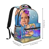 YEATBy Nic-olas Cage Backpack,Adults Bag Casual Backpack Travel Zipper Backpack Hiking Daypack for Women Men One Size